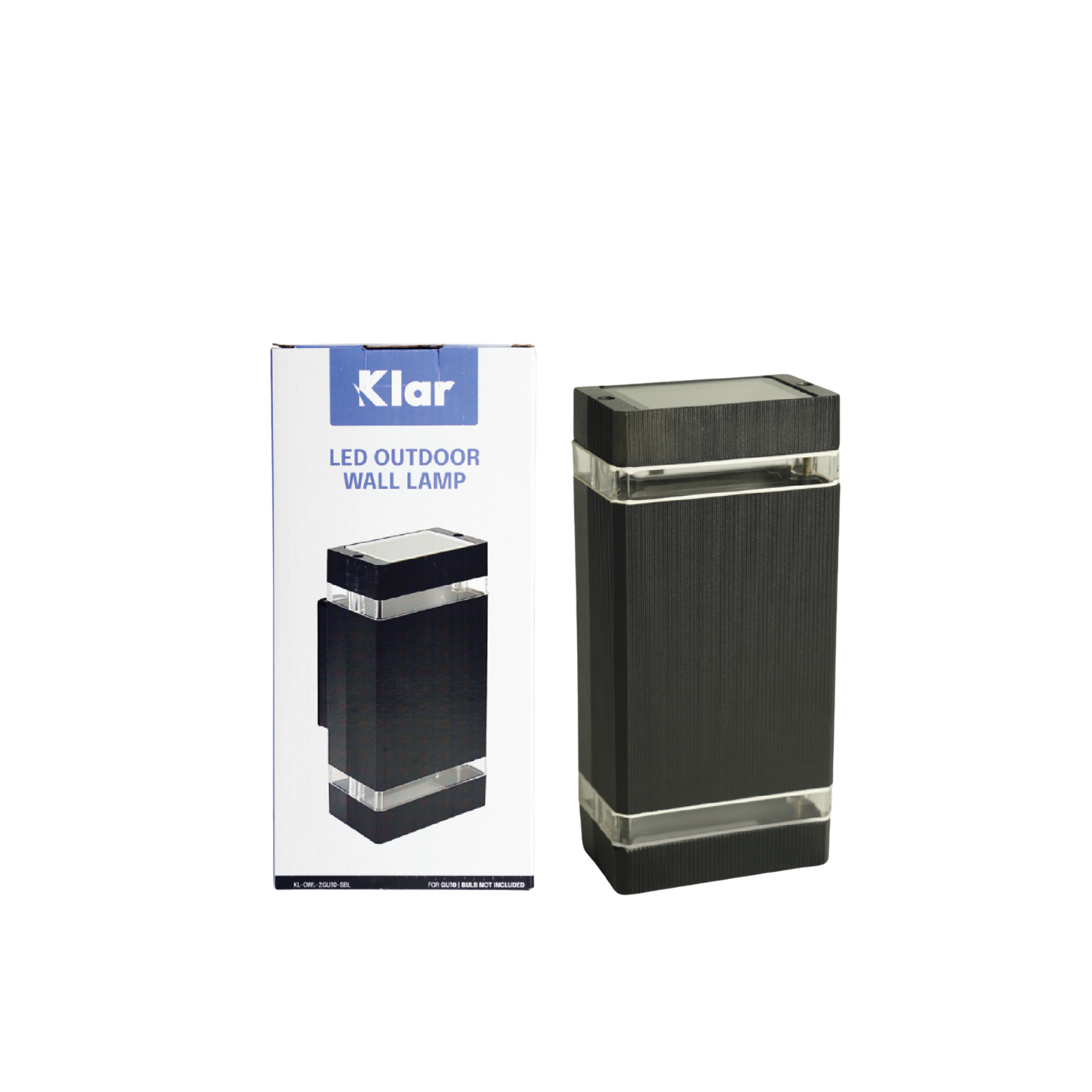 Klar Outdoor Wall Lamp Casing for GU10 Square