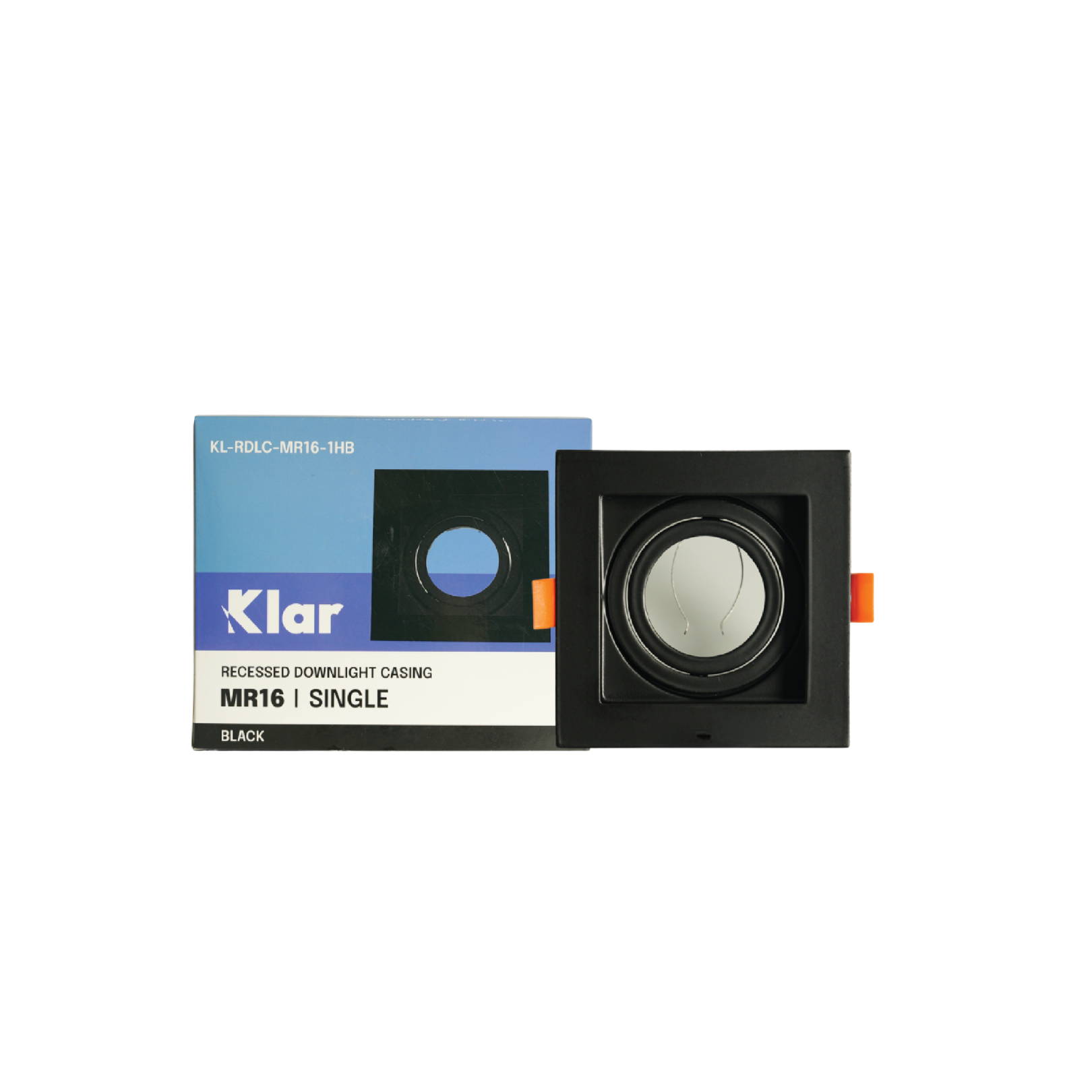 Klar Recessed Downlight Casing MR16 Square