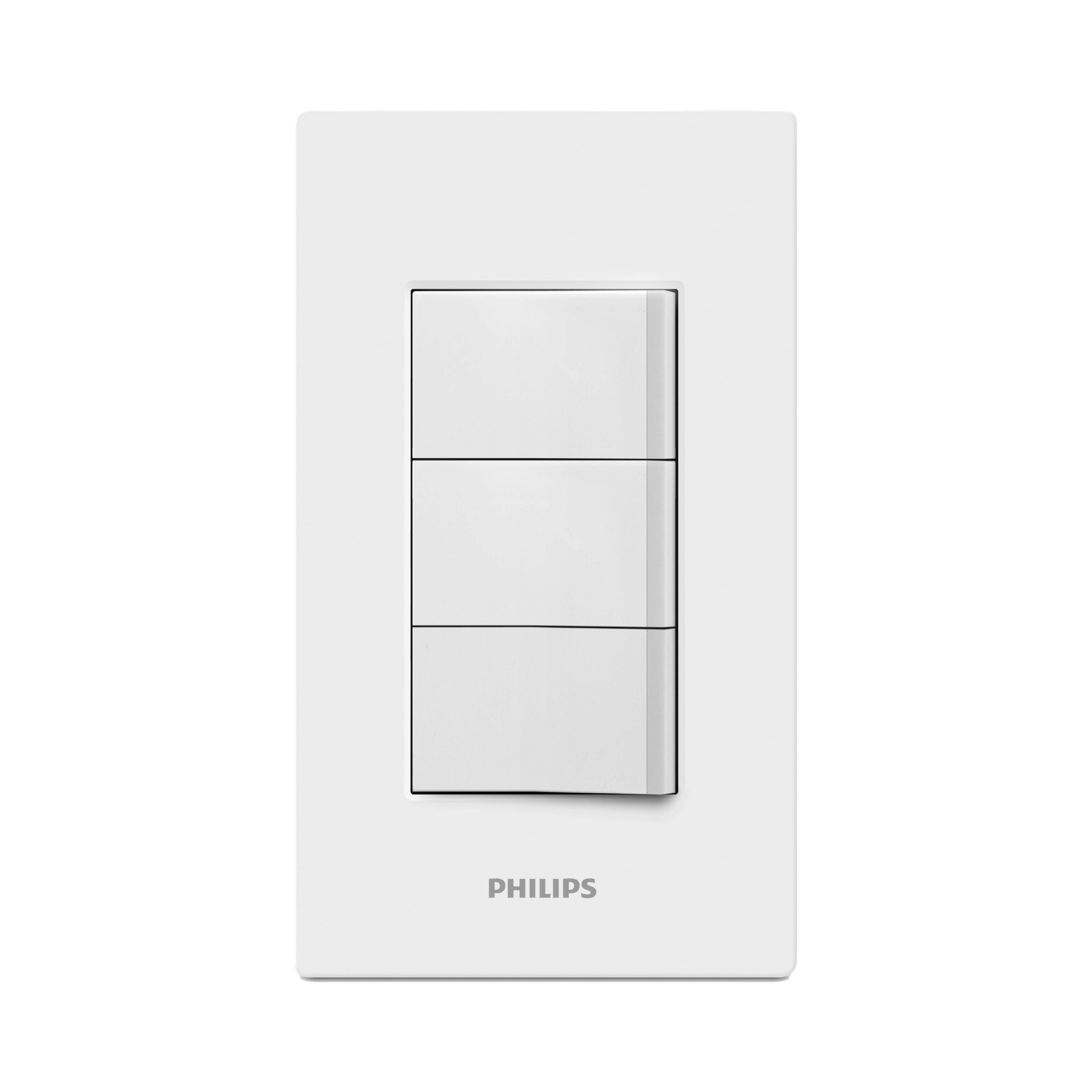 Philips Leafstyle 3 Gang 1 Way Switch