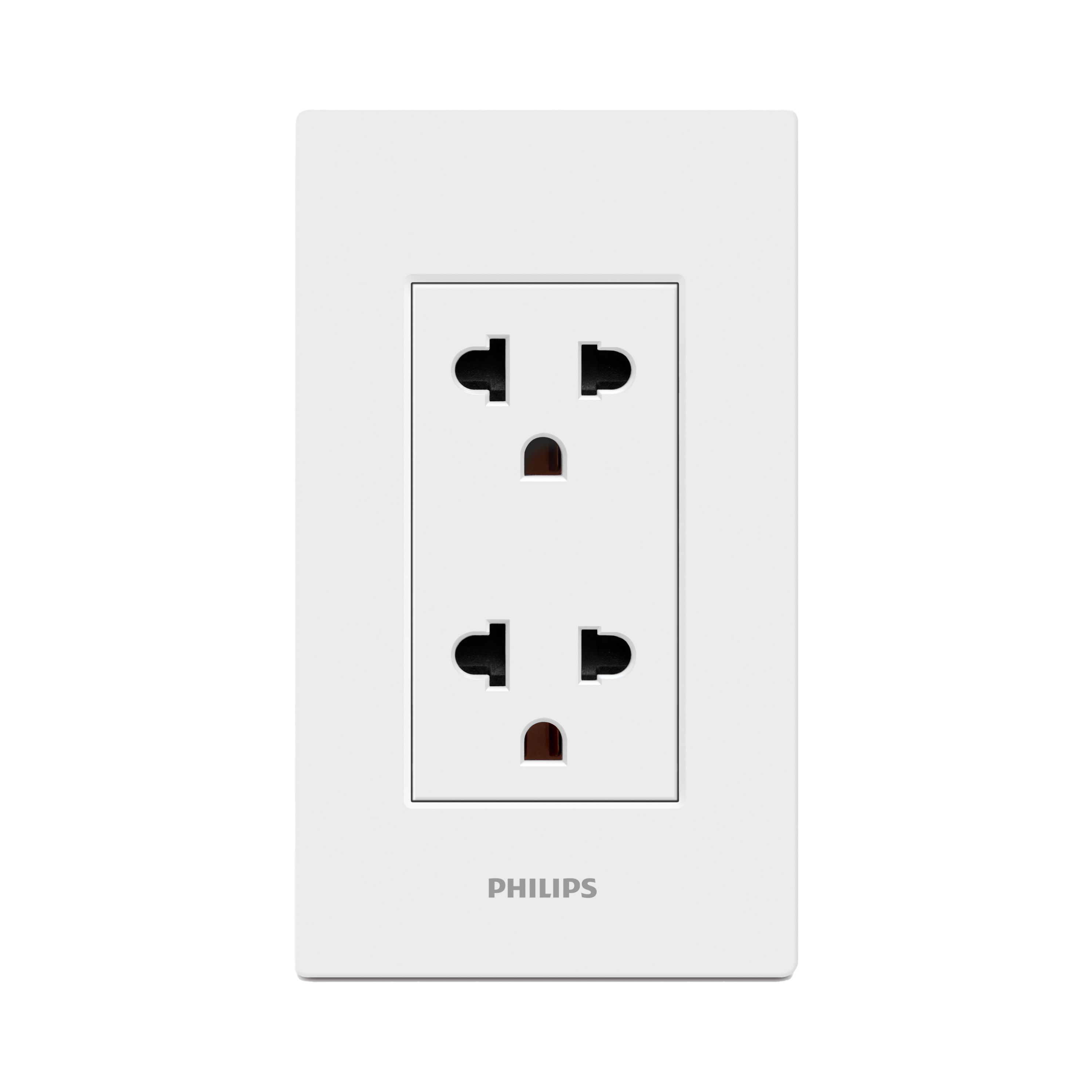 Philips Leafstyle Duplex 2P+E US-Euro Socket
