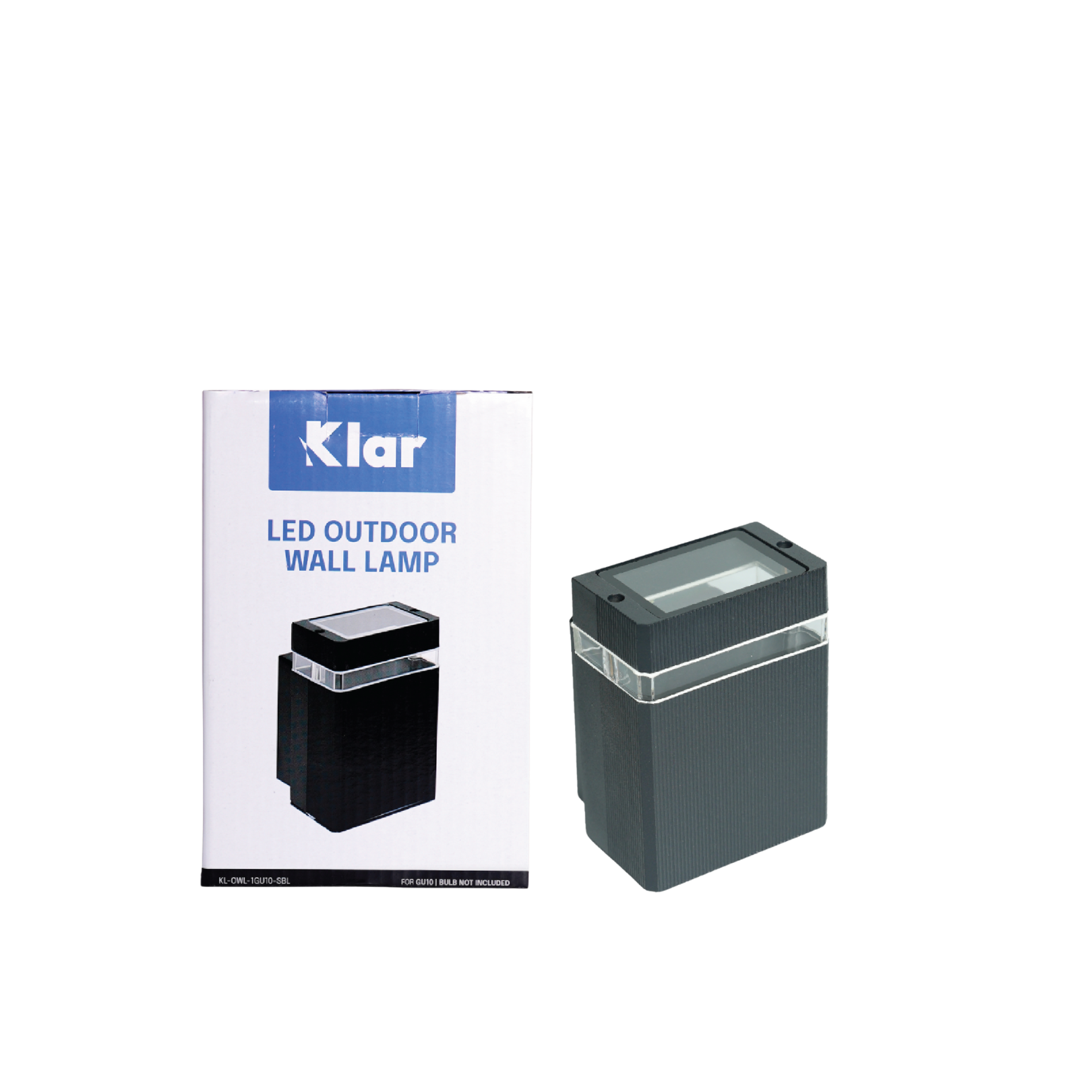 Klar Outdoor Wall Lamp Casing for GU10 Square