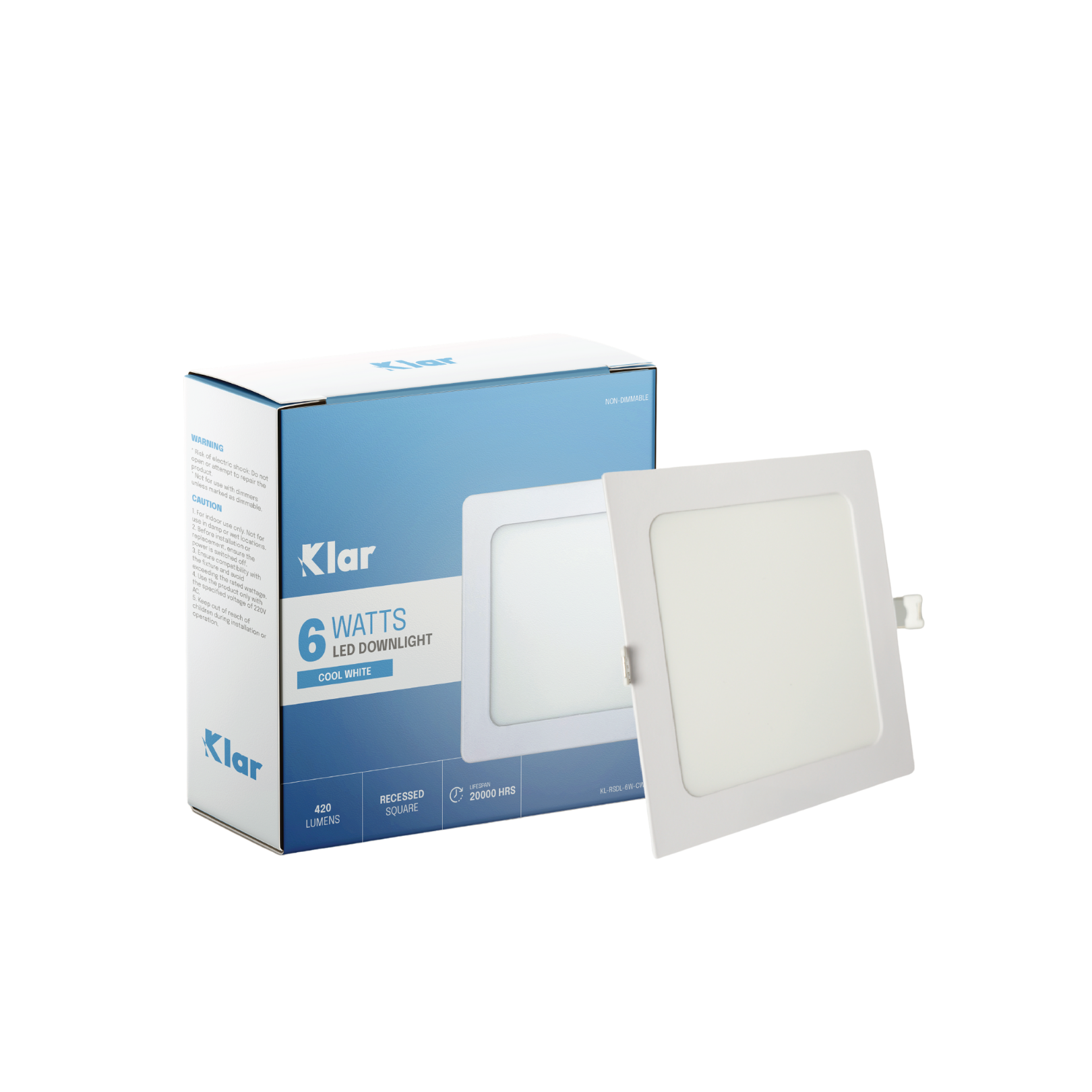 Klar LED Recessed Downlight Square