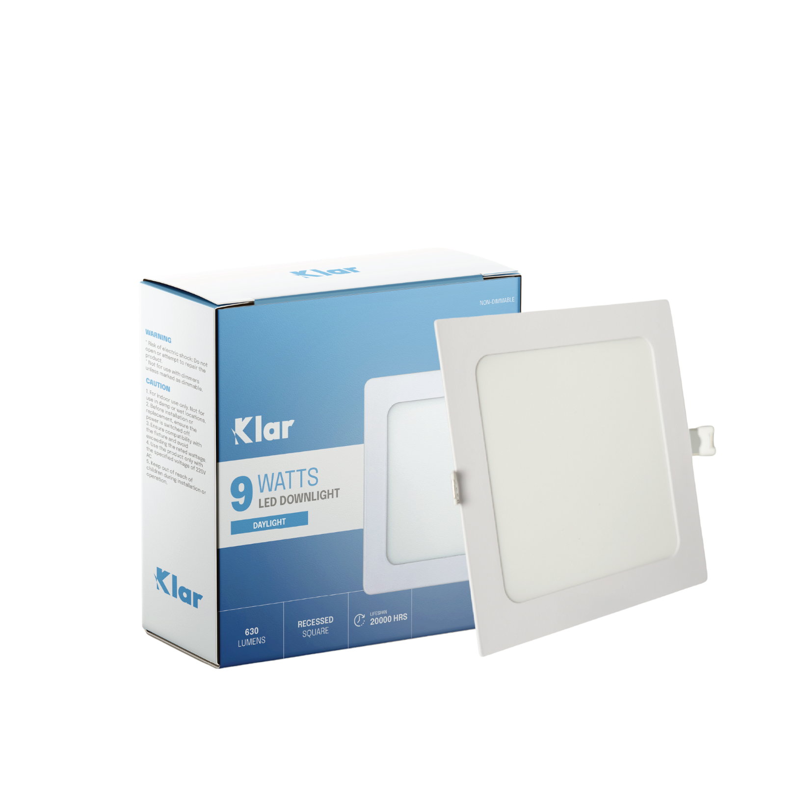 Klar LED Recessed Downlight Square