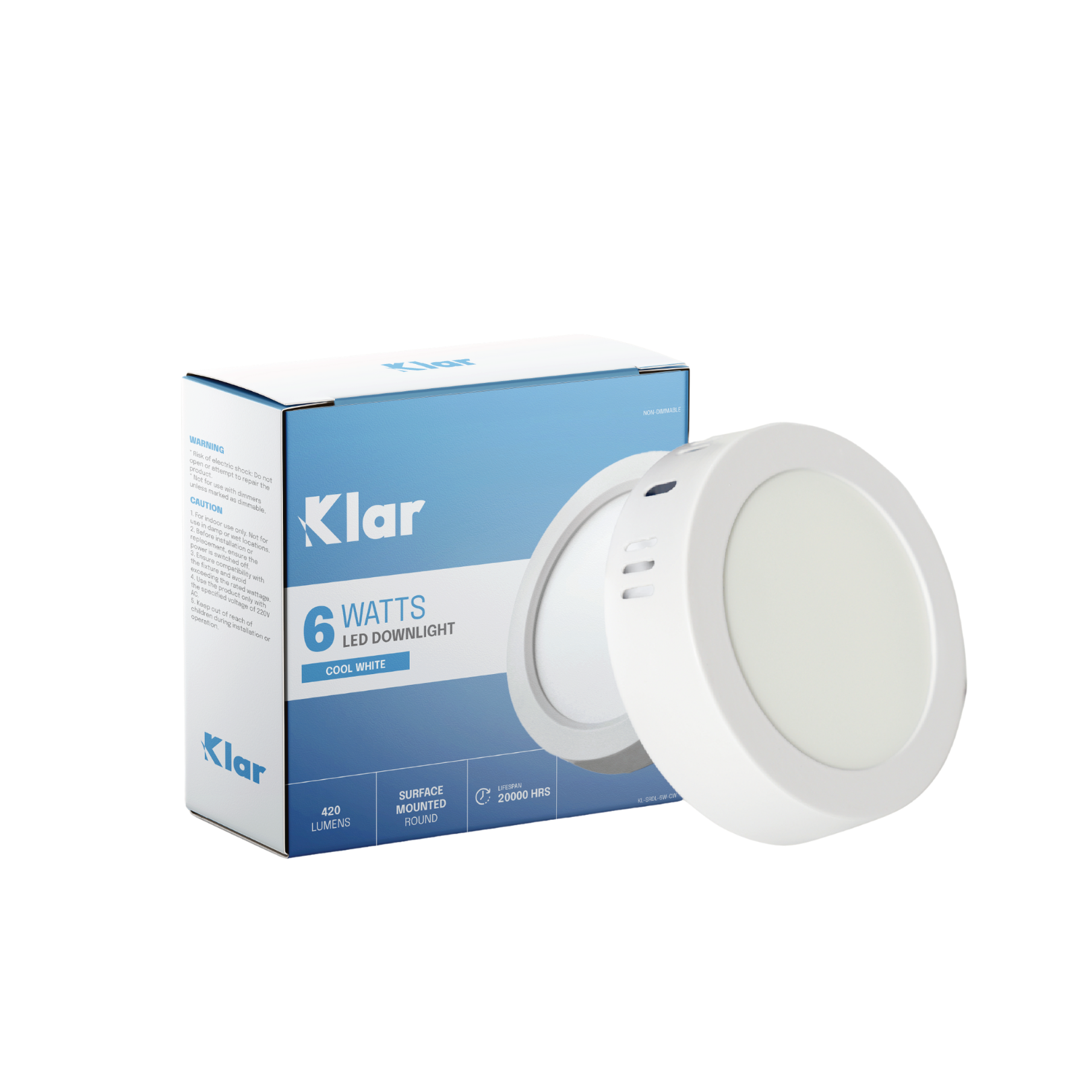 Klar LED Surface Mounted Downlight Round