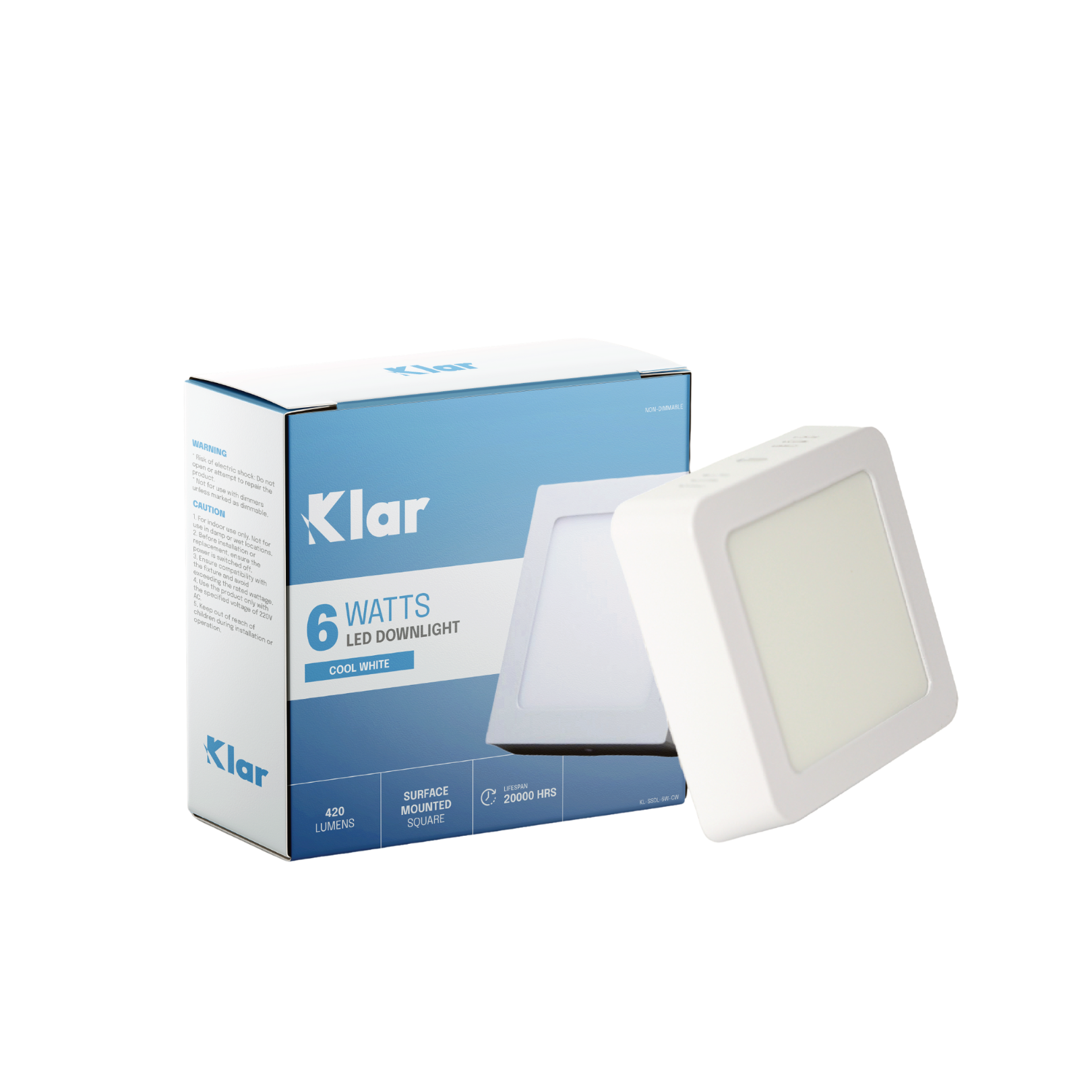 Klar LED Surface Mounted Downlight Square
