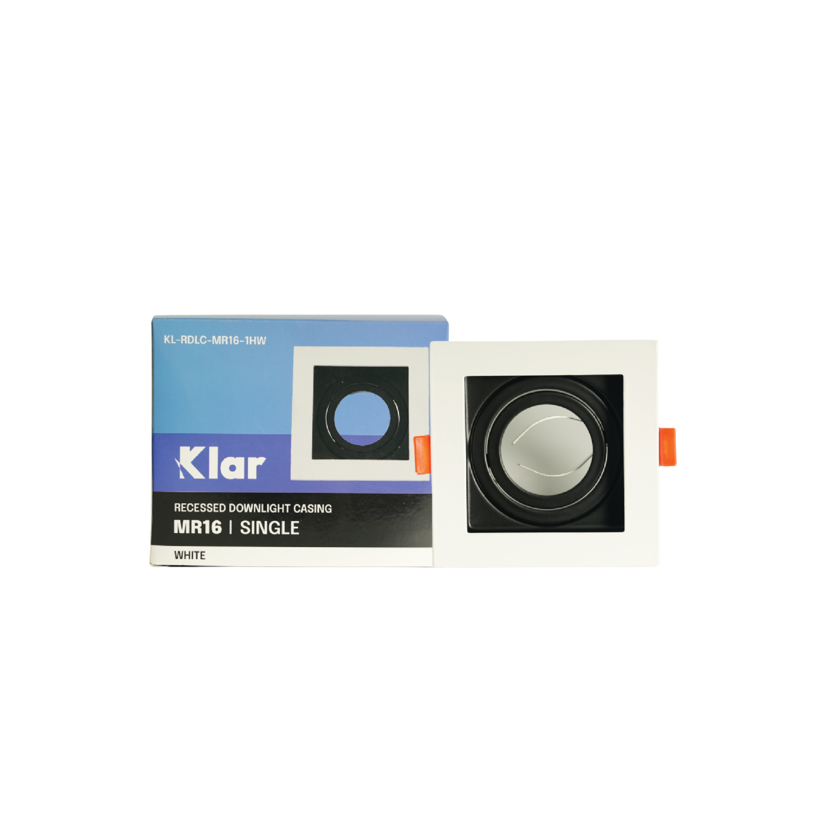 Klar Recessed Downlight Casing MR16 Square