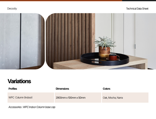 Indoor Column - Technical Data Sheet