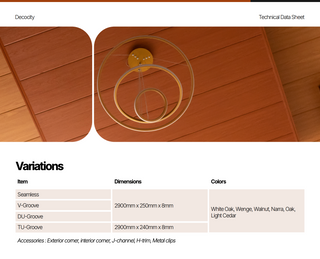 PVC Ceiling - Technical Data Sheet